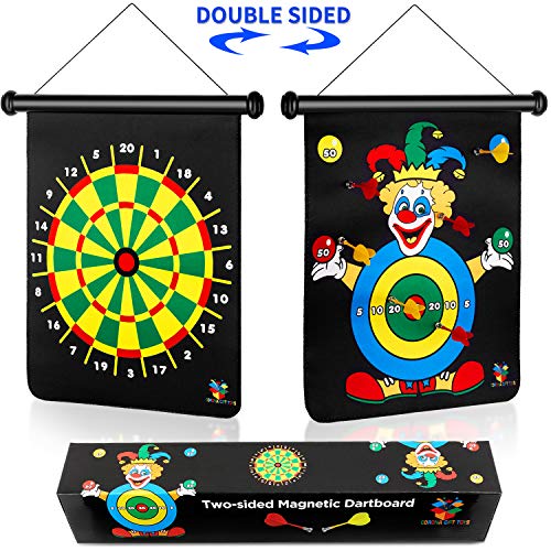 Dart Board for Boys, Darts Game Set 6 Safe Darts and