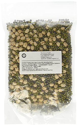 The Sprout House Sol's High Power Protein Mix 1lb Non-gmo Certified Organic Sprouting Seeds Mung Lentil Garbanzo