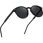 DUCO Men Sunglasses Polarized UV Protection Safety Mens Sun Glasses Cute Round TAC lenses Shades Acetate Frame DC1258