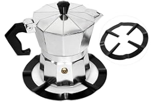Gas Stove Burner Grate, 5.2 Inch Moka Pot Holder Stand, Universal Wok Ring Adapter for Gas Stove Top, Stainless Iron Coffee P