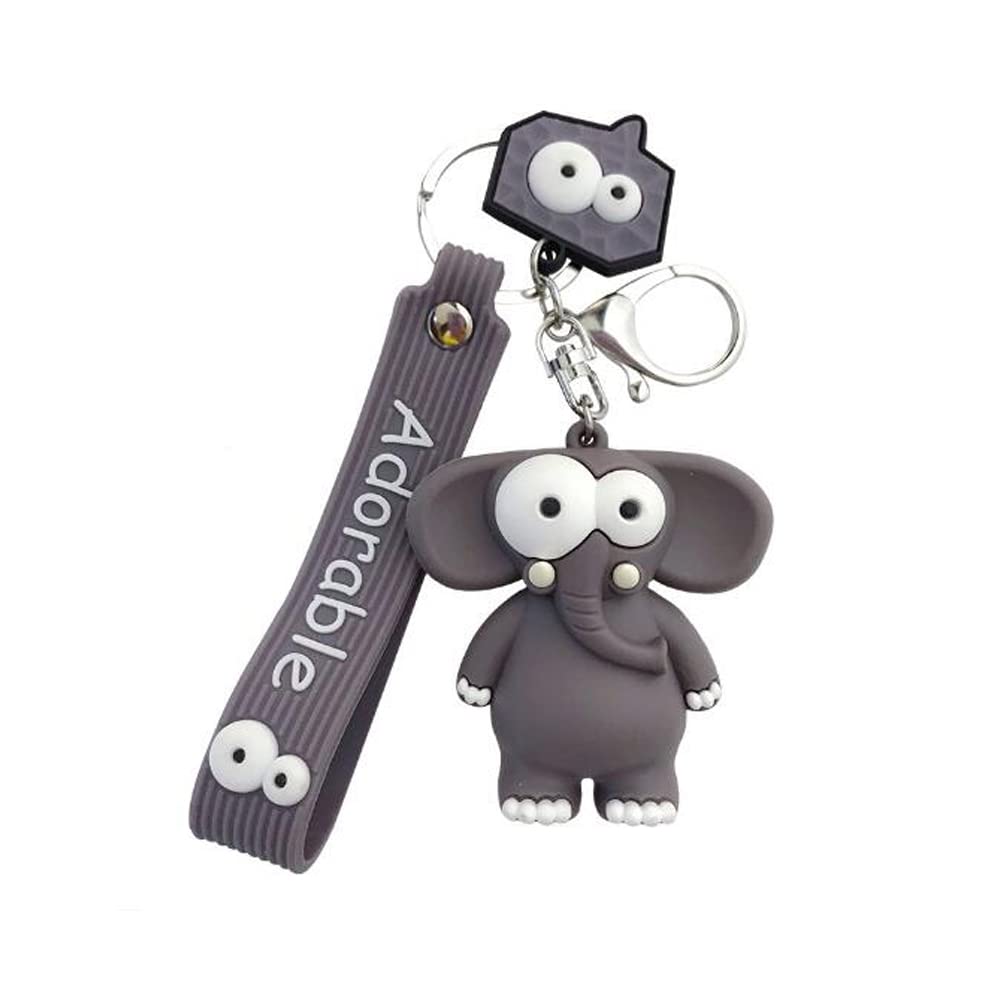 ARFUKA Keyring Cartoon Elephant Pendant Keychain Key Holder Men Women Key Chain Wallet Bag Pendant Charms Gift for Birthday Christmas Festival