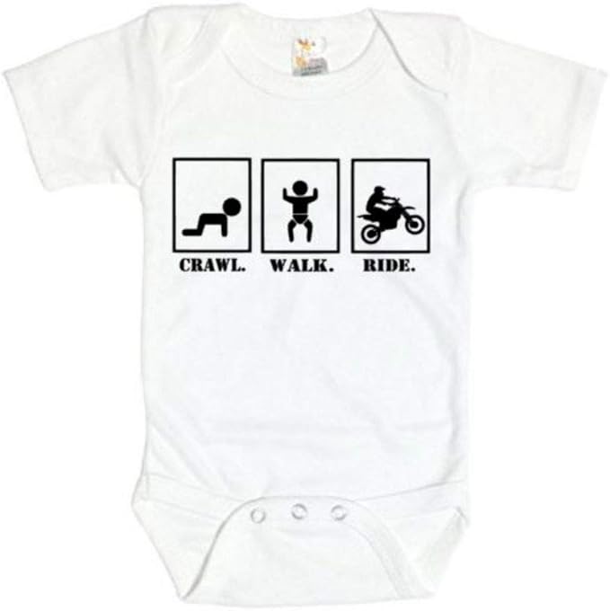 crawl walk ride onesie