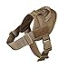 Feliscanis Tactical Dog Training Patrol Harness Nylon Adjustable Service Dog Vest Brown Size L
