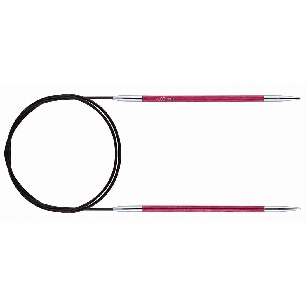 KnitPro KP29075 Royale: Knitting Pins: Circular: Fixed: 60cm x 4.00mm, Birchwood, brass, Multi-Colour, 4mm