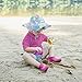 i play. by green sprouts baby boys Brim Protection | All-day Upf 50+ Protection for Head, Neck, & Eyes Sun Hat, Aqua Shellflowers, 2-4T US