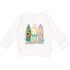 inktastic Surfboard Summer Vibes Toddler Sweatshirt