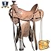 HILASON 15 in Western Horse Wade Saddle Leather Ranch Roping Tanthumb 1