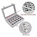 YFLY Velvet Glass Jewelry Ring Earring Display Organizer Box Tray Holder Storage Case