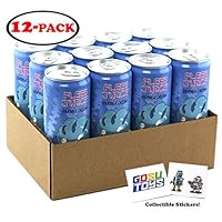 Rick and Morty Fleeb Juice Energy Drink 12 FL OZ (355mL) Can - 12 Pack Case With 2 GosuToys Stickers