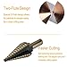 Titanium HSS Step Drill Bits Set with 1/4-Inch and 3/8-Inch Shanks By Centh, SAE, 5-Piece with Aluminum Protective Case