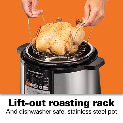 Hamilton Beach 34502 6 Qt Pressure Cooker with Unique Steam Release