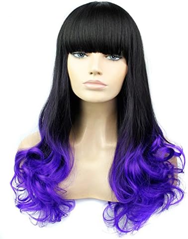 Womens Girls Fashion Wavy Curly Long Hair Human Full Wigs 27inch (R2/3700L)