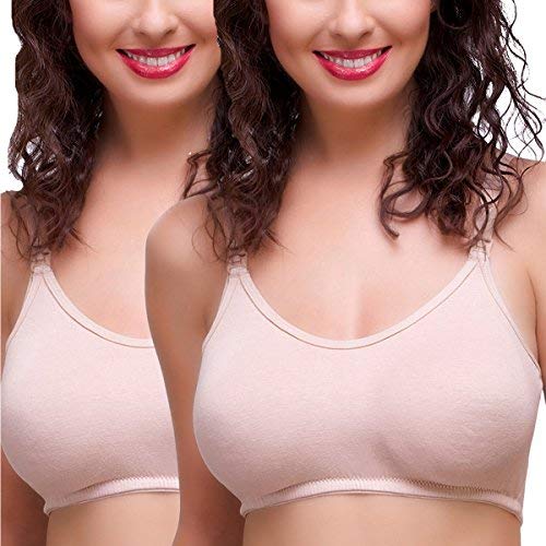 Women's Organic Antimicrobial Soft Nursing Bra Combo (Multicolour, 32C)