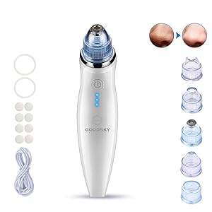 Blackhead Remover Vacuum - Advanced Pore Cleaner - Acne Sucker Tool - Facial Electric Acne Comedone Extractor Beauty Device - Microdermabrasion Pimple Extractor Wrinkles Minimizer 3 Suction Power