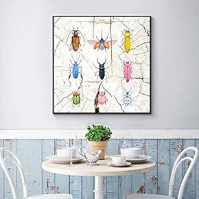Floating Framed Canvas Wall Art for Living Room, Bedroom Wooden Background Animal Canvas Prints for Home Decoration Ready to Hang - 16x16 inches