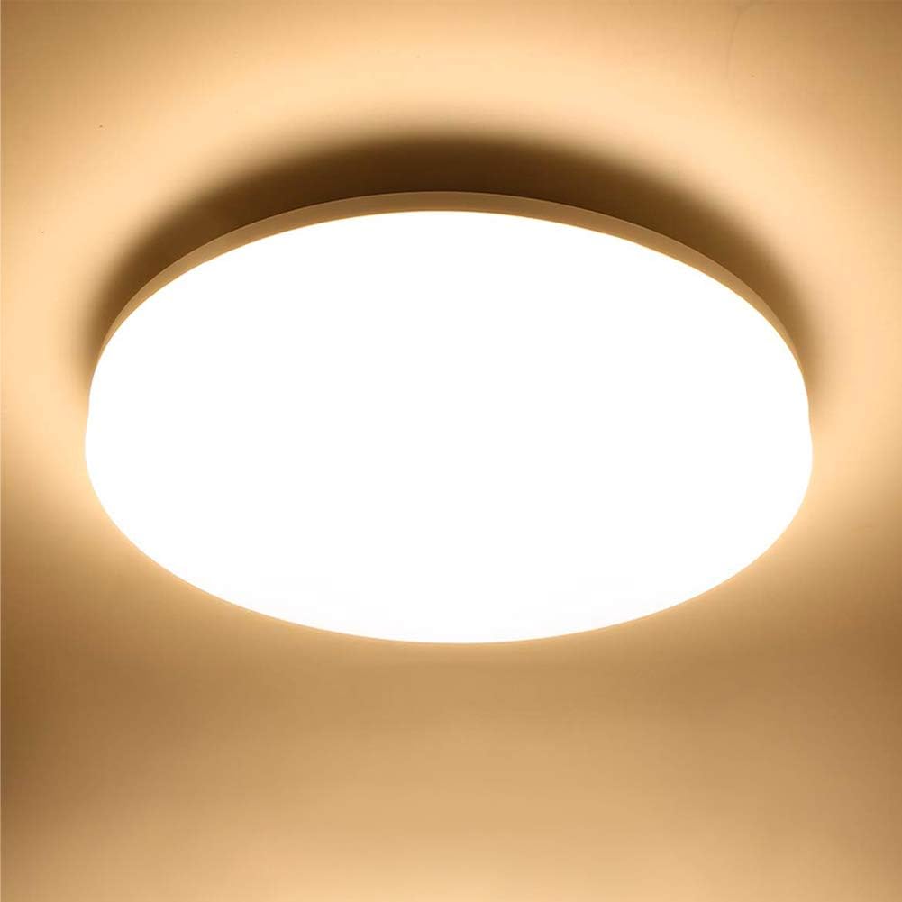 Airand 5000K LED Ceiling Light Flush Mount 18W 1650LM Round LED Ceiling Lamp for Kitchen, Bedroom, Bathroom, Hallway, Stairwell, 9.5'', Waterproof IP44, 80Ra, 150W Equivalent (Daylight White): Home Improvement