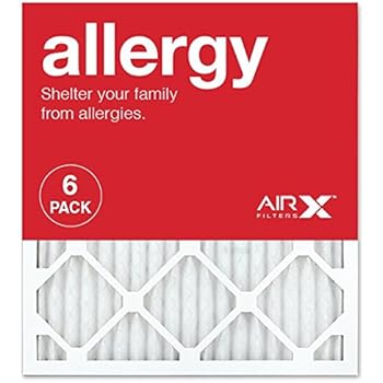 AIRx ALLERGY 18x20x1 MERV 11 Pleated Air Filter - Made in the USA - Box of 6