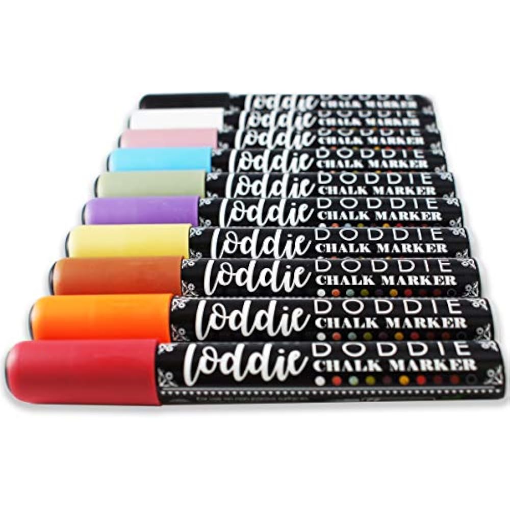 10ct Chalk Dry Erase & Wet Markers Markers Earth Tones For Use Chalk