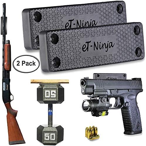 Magnetic Gun Mount Holster 53lb. - Gun Magnet Mount - Discreet Tactical Concealed Carry Handgun Holder for Car Truck Under Desk Bedside Wall w/Anti Scratch Rubber Coating