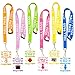 ceiba tree Hall Pass Lanyards School Passes Set 6 Pack with Safety Breaking Buckle for School Classroom Student Teacher Office Supply