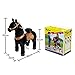 PonyCycle Official Riding Pony No Battery No Electricity Mechanical Horse Toy Black Giddy up Pony Plush Walking Animal for Age 4-9 Years Medium Size - N4183