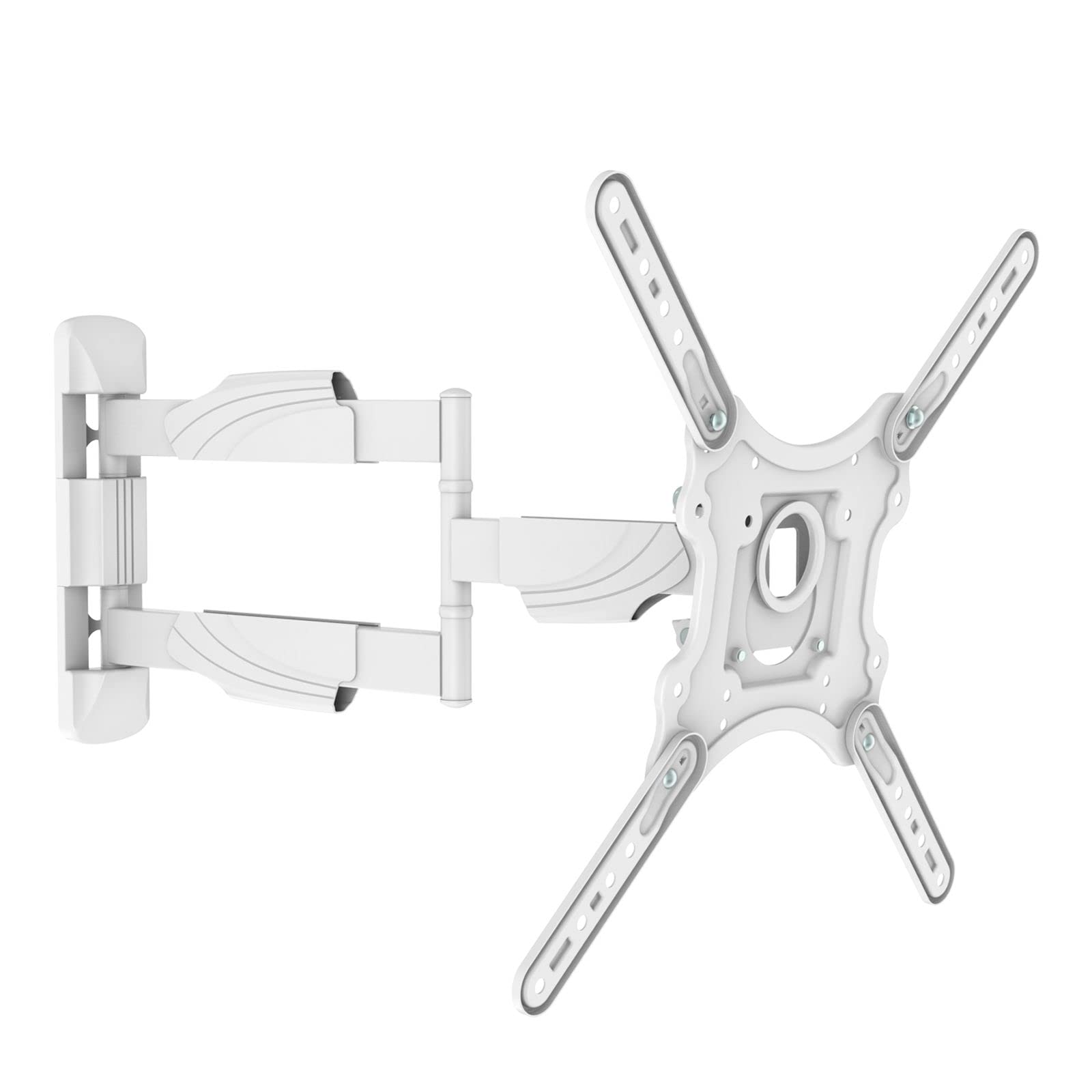 Intec brackets - White Long Reach (610mm Reach) Slim Fitting Strong Cantilever Tilt and Swivel TV Wall Mount Bracket Fits 26 – 50” Inch OLED/Plasma/LCD (Max 400x400 VESA)