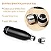 Flask Water Bottles: Sportneer 17oz Insulated Stainless Steel Water Bottle Reusable Double Walled Metal Bottle Cola Shape Thermos Leak-Proof 24 Hours Cold 12 Hours Hot for Travel Hiking, 500ml Black