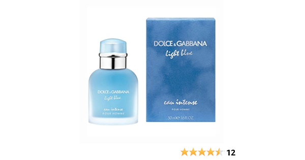 Dolce \u0026 Gabbana Light Blue Eau Intense Pour Homme Edp Vapo, 50 ml :  Amazon.es: Belleza
