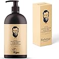 Barbology LONDON 2-in-1 Beard and Face Moisturizer with Jojoba Oil, Argan Oil, and Avocado Oil, Conditions Dry, Itchy and Coarse Facial Hair, 10oz Pump Bottle