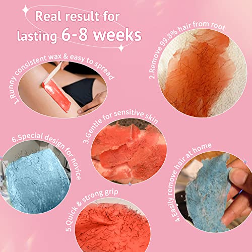 Ajoura Home Wax Warmer Kit for Waxing, Brazilian Sensitive Skin Hair