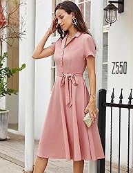 Wedtrend Vintage Dress for Women V-Neck Modest