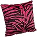 Brentwood Originals 18-Inch Zebra Fur Pillow, Hot Pink