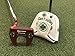Shamrock Clover Mallet Putter Covers - Replacement Putter Headcover - Compatible with Odyssey 2 Ball - Ping, Scotty Cameron and EVNROLL Putters (White)
