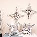 Star Foil Balloons - Silver Mylar Balloons, 24 pcs, 24 in, Party Decoration