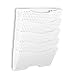 Wallniture Dots Lisbon Wall File Holder Organizer for Office Organization and Storage, 5-Tier Magazine Holder Metal White