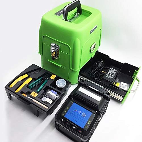 YEDEMC SM&MM Automatic Fiber Optical Welding Splicing Machine Optical Fiber Fusion Splicer Ai-8 & Fiber Cleaver (Green_Box_Ai-8)