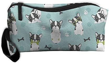 Cosmetic Bags Frenchie Makeup Bag With Brush Pouch Portable Zipper Wallet Hangbag Pen For Girl And Woman Necessary