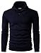 H2H Men's One Button Point Shawl Collar Knited Slim Fit Pullover Sweater