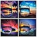 4 Pack 5D DIY Diamond Painting Set Decorating Cabinet Table Stickers Crystal Rhinestone Diamond Embroidery Paintings Pictures for Study Room,Cup (25X25CM/9.8X9.8inch)