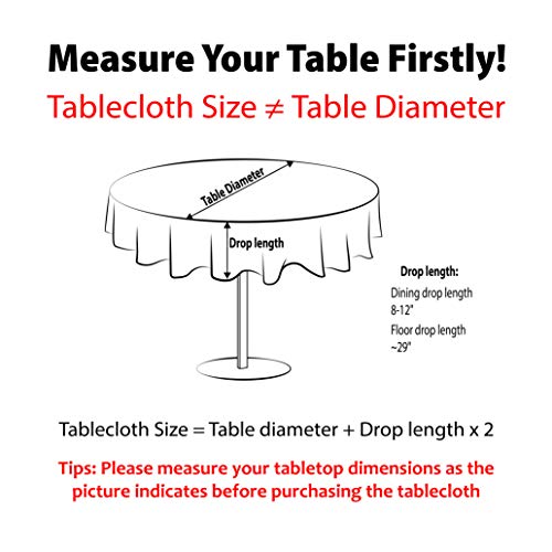 image for AHOLTA DESIGN Turkish Ivory Tablecloth Polyester Table Linen - Stain R