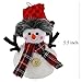 WEWILL 6 Pack Plush Hanging Christmas Tree Ornament Sets Santa and Snowman, 5.5inch