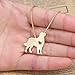 WeiVan Golden Retriever Necklace Gold Plated Dog Pendant with Box Chain