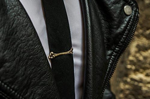 Tie clip Bones in golden Brass. Rock!