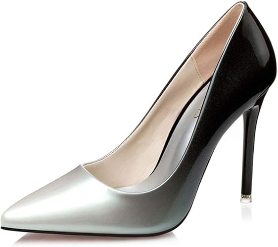Amazon Oceanmap パンプス エナメルパンプス ハイヒール シルバー 10センチヒール パンプス ローズレッド エナメル パンプス 黒 痛くない 疲れない 結婚式 レディース靴 秋靴 春パンプス ポインテッドトゥ 通勤 卒業式 Oceanmap パンプス