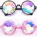 Amazon Prime Deals,Black/Pink/White Black Kaleidoscope Glasses- Rainbow Rave Prism Diffraction