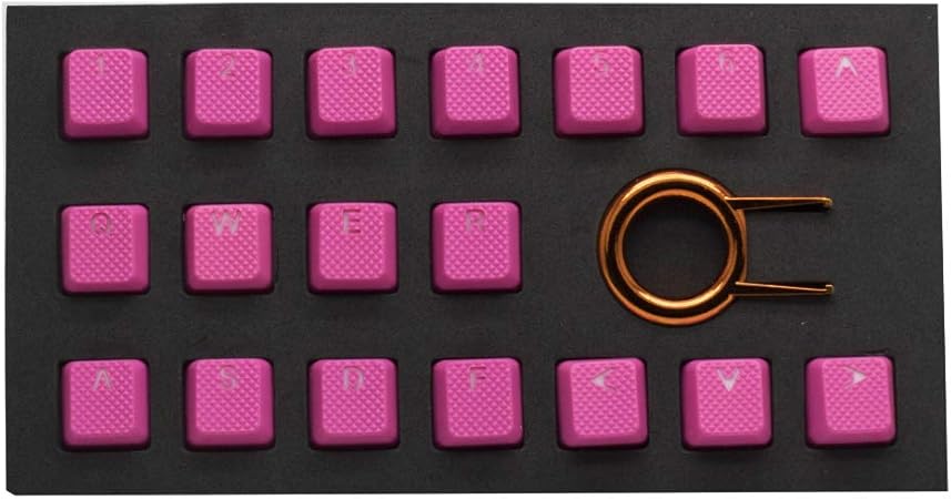 Amazon Com Taihao Rubber Keycap Set 18 Neon Pink Computers Accessories