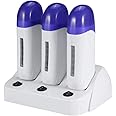 3 Types Portable Wax Roller Warmer for Women's Hair Removal, Roll on Home and Salon Waxing Machine with Cartridges (06#)