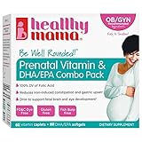 Healthy Mama Be Well Rounded Prenatal Vitamin and DHA Supplement System, 120 Count