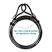 Titanker Bike Cable Lock, 14mm Thick Heavy Duty Security Vinyl Coated Flexible Steel Cable with Loop End (15FT(14mm))
