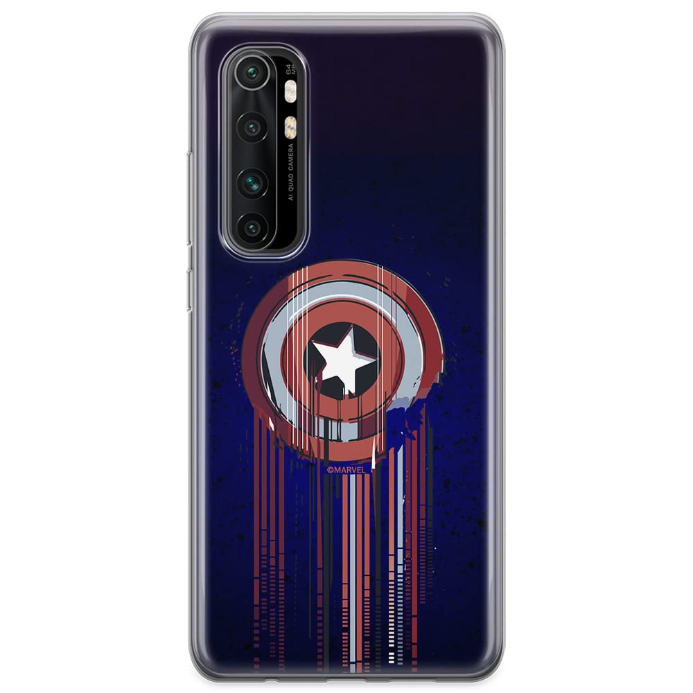 ERT GROUP mobile phone case for Xiaomi MI NOTE 10 Lite original and officially Licensed Marvel pattern Captain America 017 optimally adapted to the shape of the mobile phone, case made of TPU